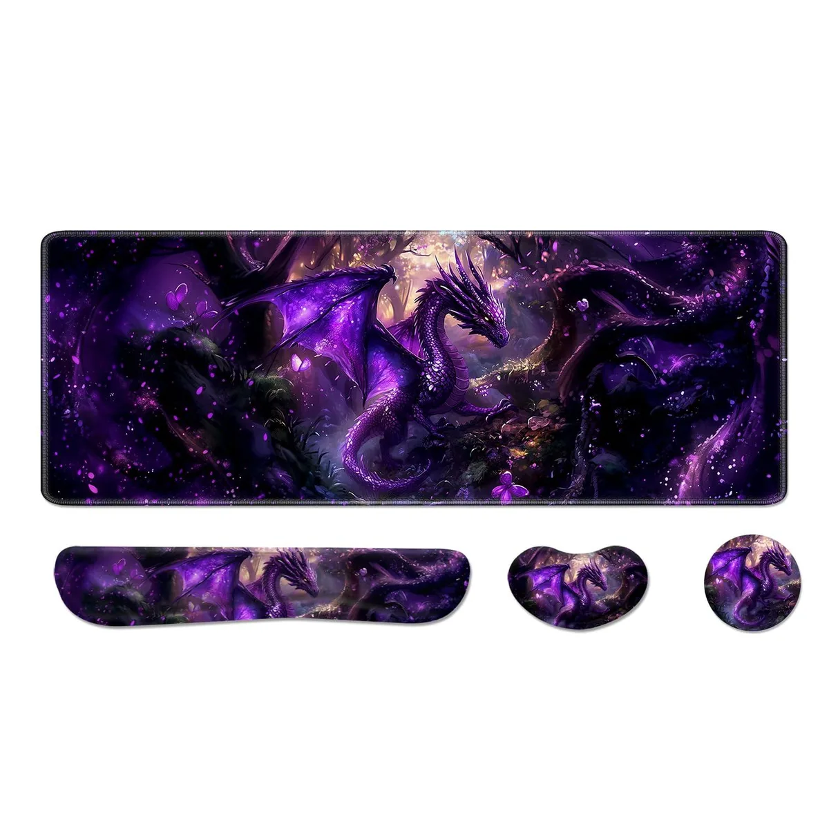  AFUZLE 4JT Desk Pad &amp; Wrist Rest Set 31.5×11.8 in — product photo