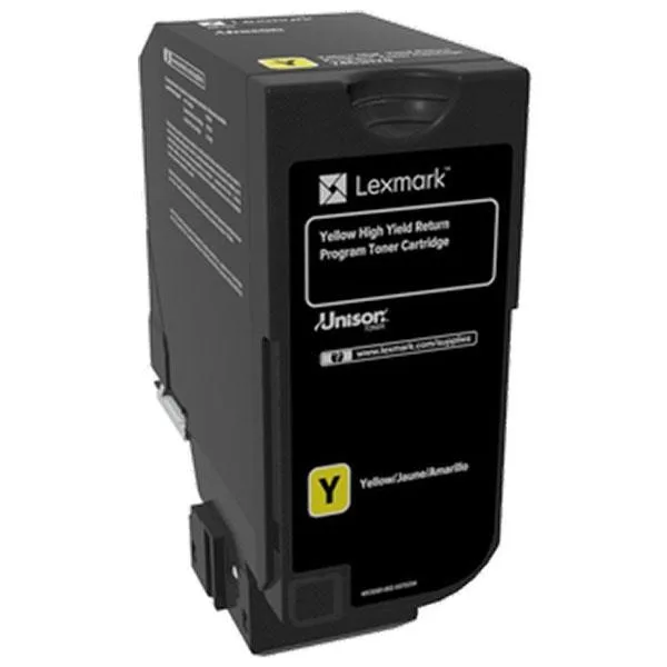 Lexmark Lexmark 74C0HYG Yellow High-Yield Toner Cartridge 12000 Pages — product photo