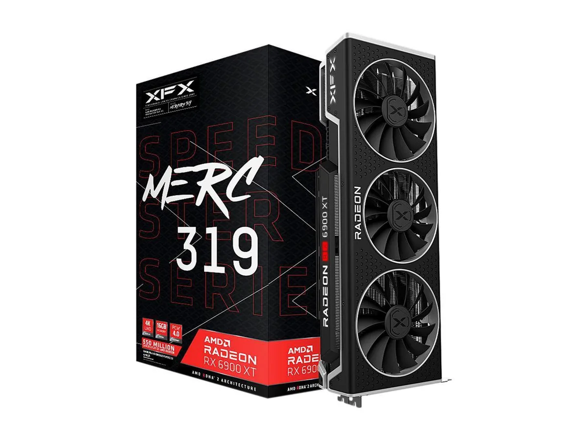 XFX XFX SPEEDSTER MERC319 Radeon RX 6900XT LIMITED BLACK graphics card — product photo