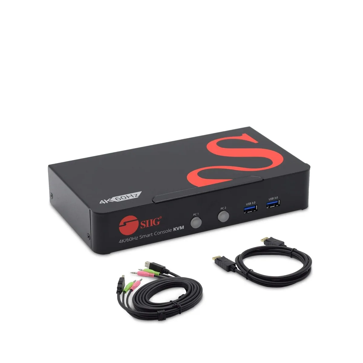 SIIG, Inc SIIG, Inc 4K DisplayPort 2-Port KVM Switch with Audio and Microphone — product photo