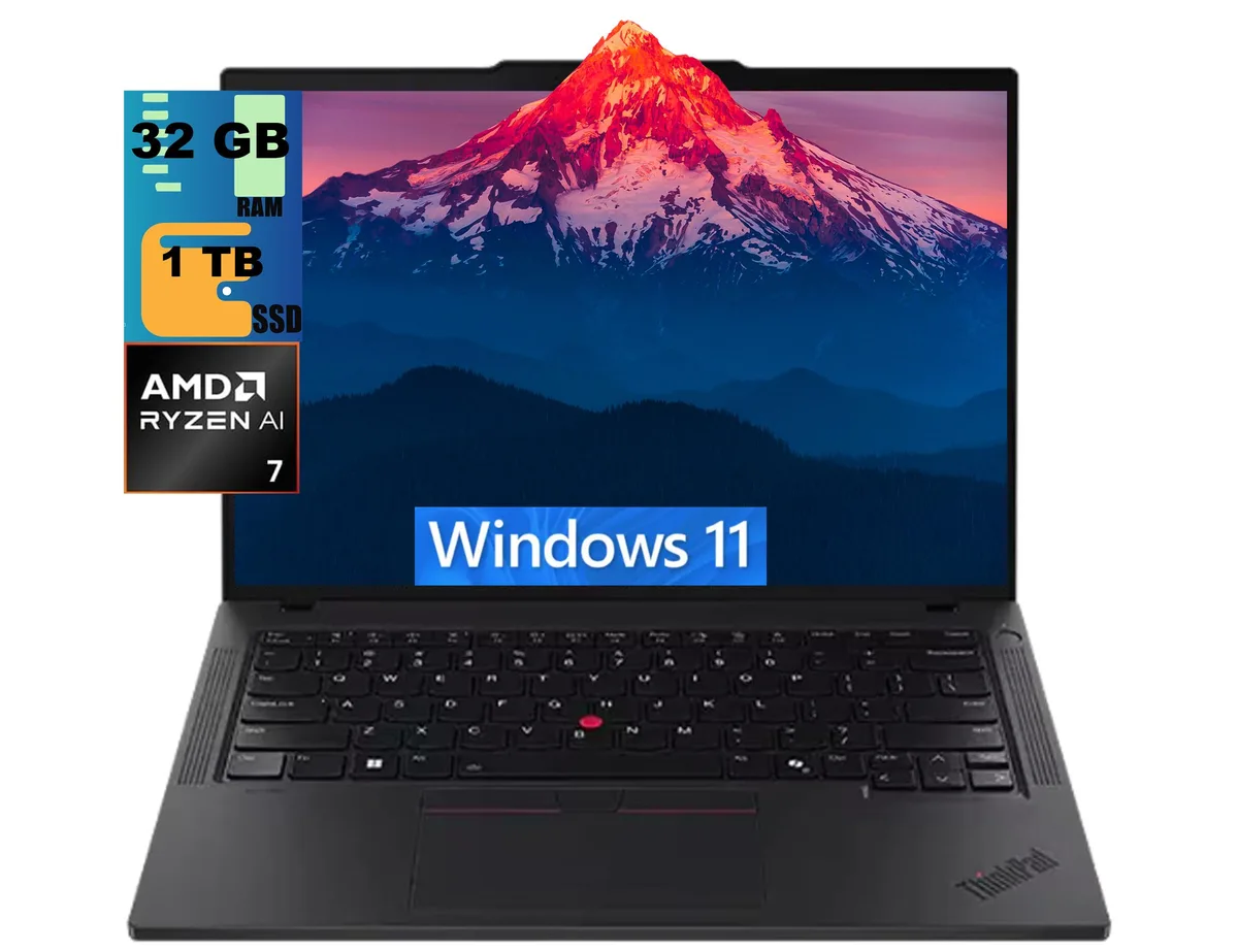 Lenovo Lenovo ThinkPad P14s laptop, AMD Ryzen AI 7 350, 32GB, 1TB — product photo