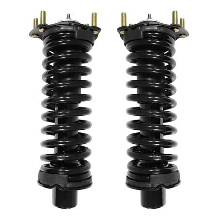 Pair of pre-assembled front strut kits with coil springs and top mounts