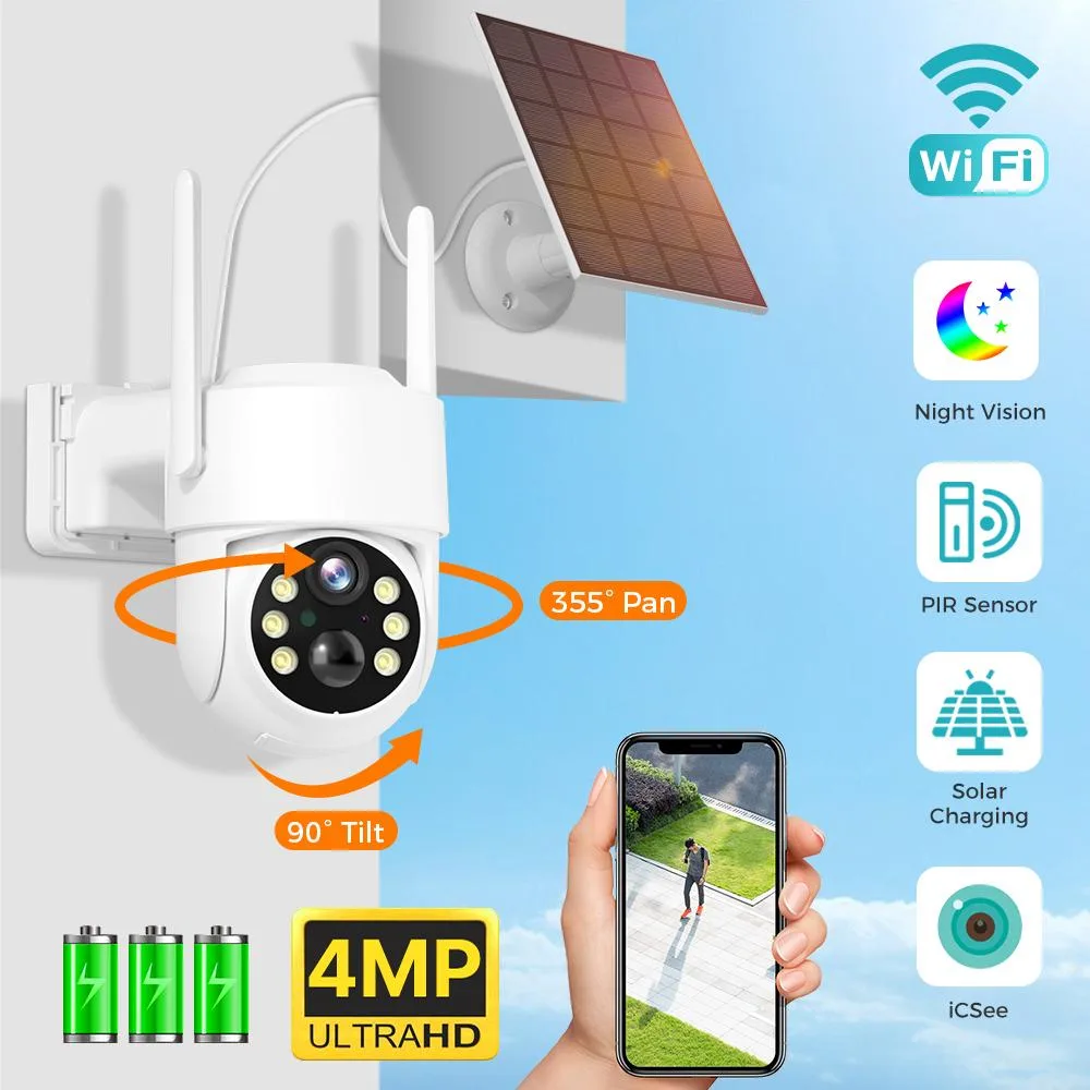 Hiseeu Hiseeu 4MP Solar Security Camera 355° Pan 90° Tilt — product photo