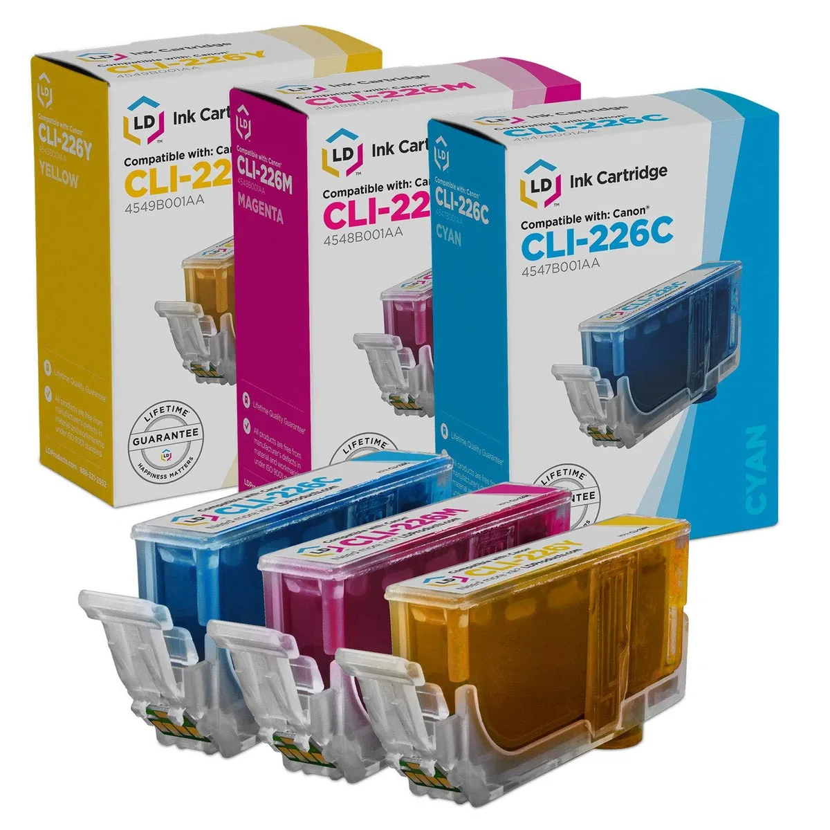 LD Products LD Products CLI-226 Cyan Magenta Yellow 3-Pack 510 Pages — product photo