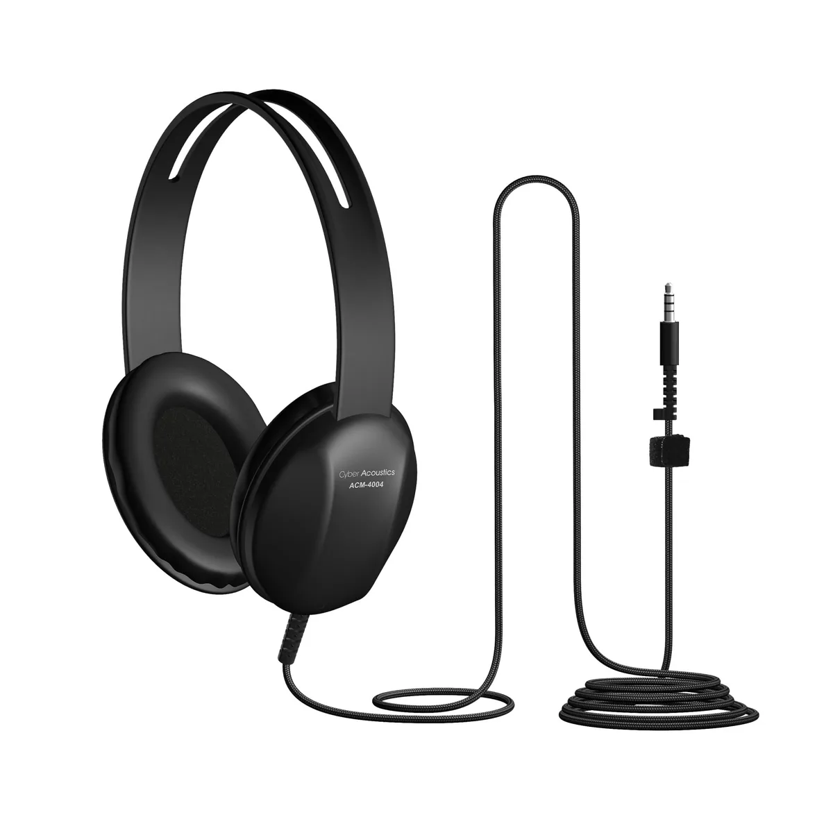 Audio-Technica Cyber Acoustics ACM-4004 3.5mm On-Ear Headphones Black — product photo
