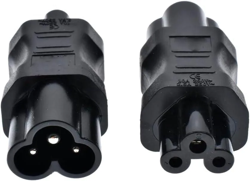 TeKit TeKit C5 to C6 Power Adapter Cord 2 Pack 1.6ft Black — product photo