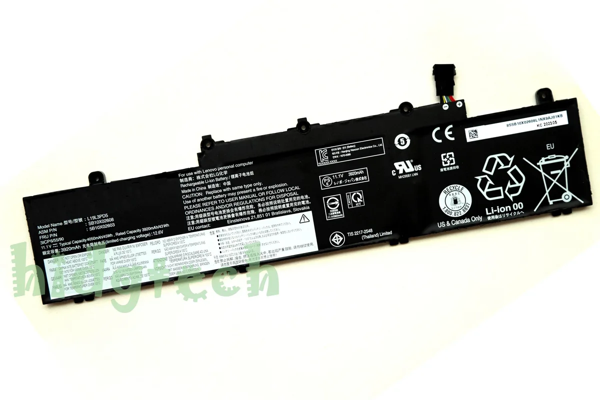 Beisite Beisite L19C3PD5 L19D3PD5 L19L3PD5 L19M3PD5 laptop battery 45Wh 11.1V 11.34V — product photo