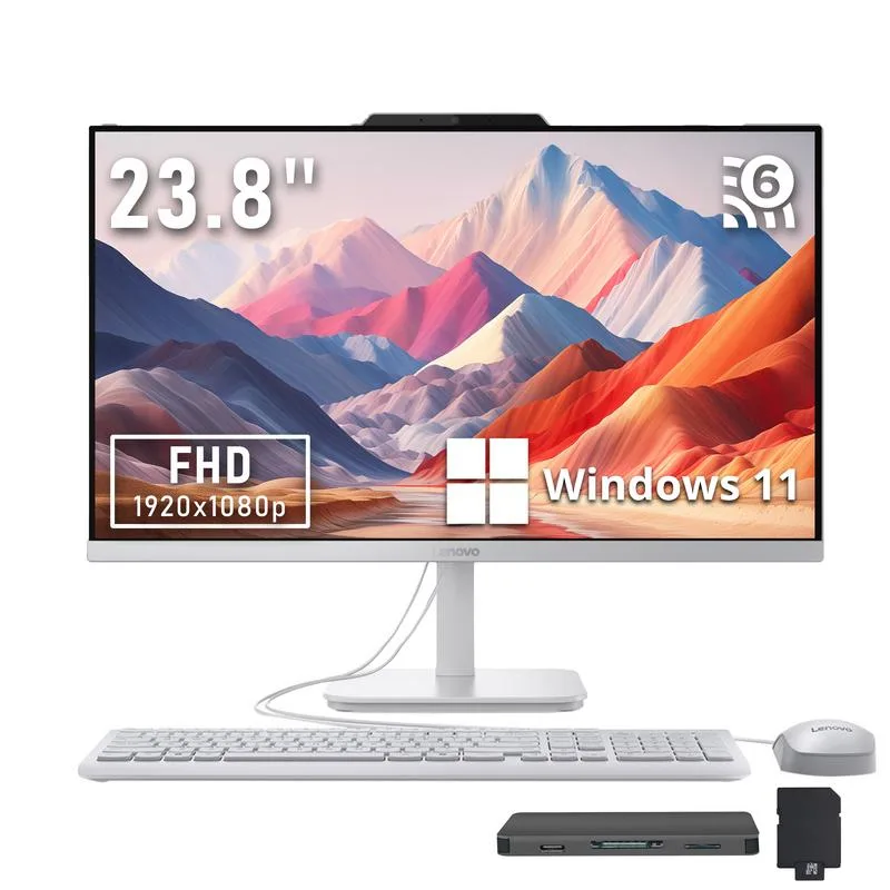 Lenovo Lenovo A100 all-in-one PC Intel N100 8GB DDR5 1.5TB 23.8" FHD Windows 11 Home Grey — product photo