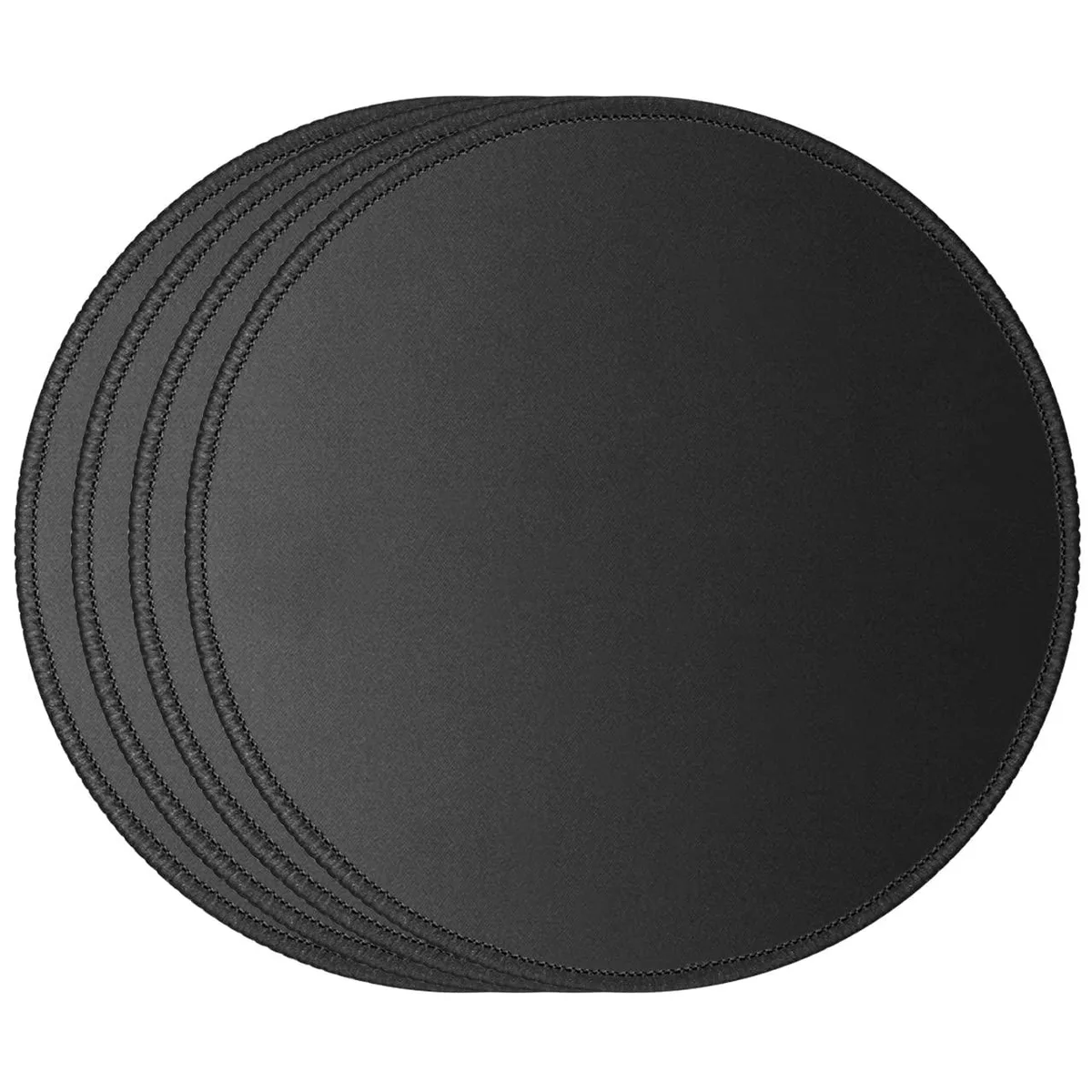  JIKIOU 4 Pack Round Mouse Pads 8.6 inch Black — product photo