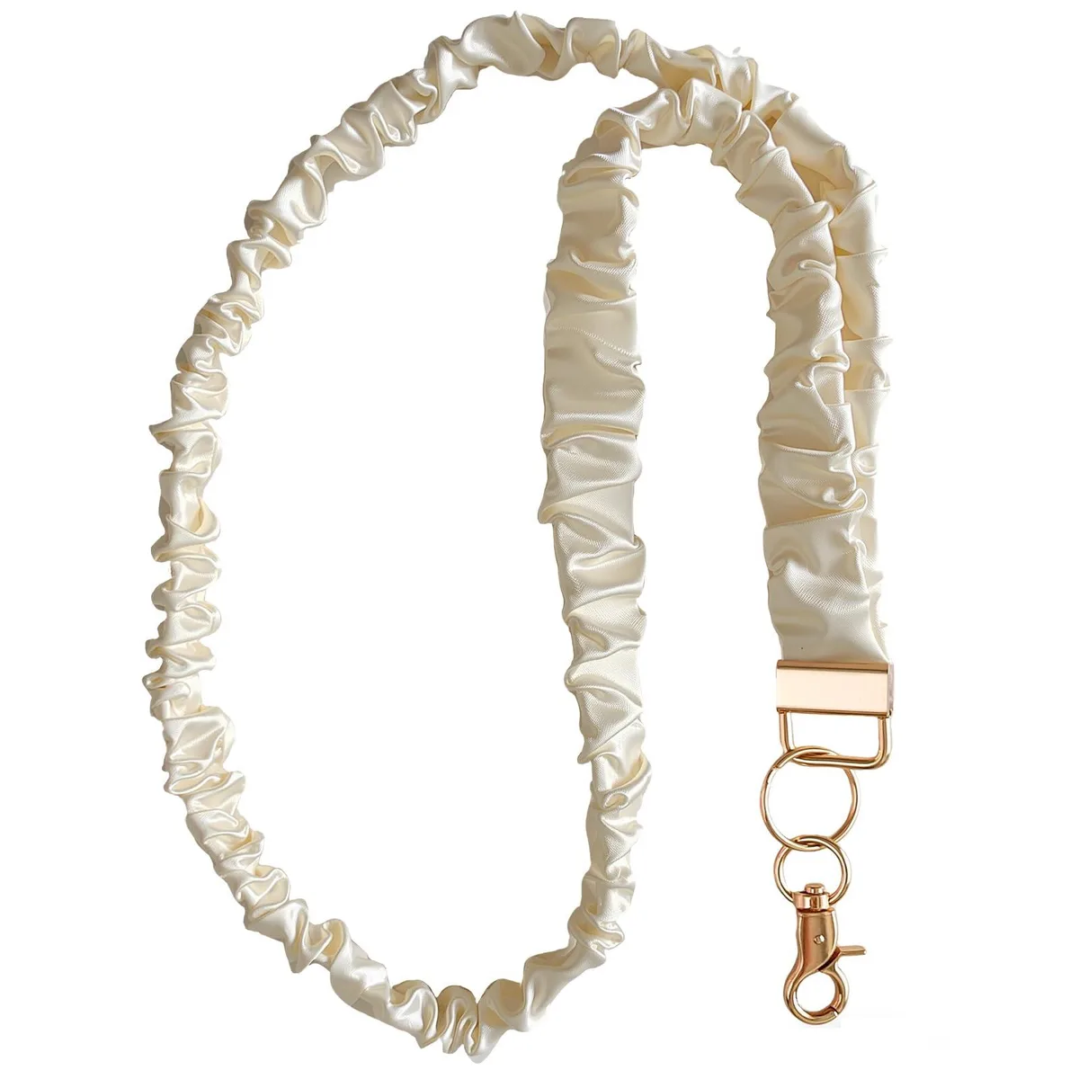  BRAYKAEST Scrunchie Lanyard White .9in 20-29in — product photo