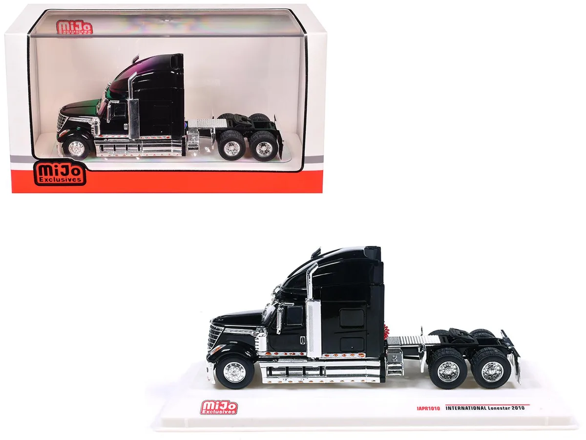 Ixo Models Ixo Models 2010 International Lonestar Truck Tractor Black 1/64 Diecast Hobby Collectible — product photo