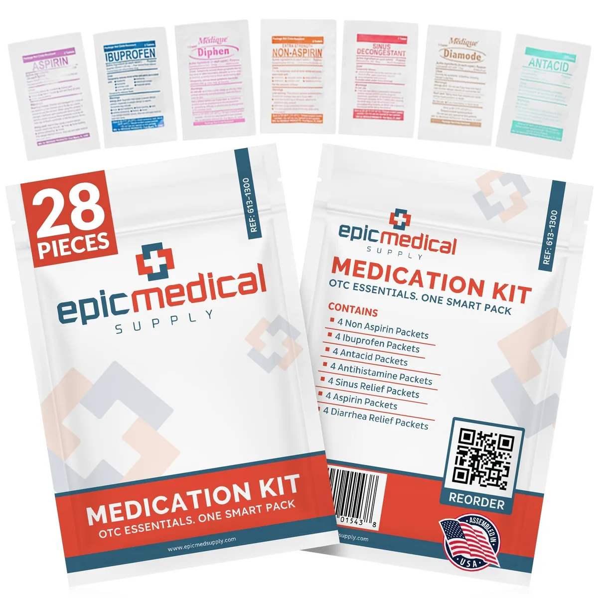 No Sew No Sew First Aid Kit Medication Refill 28-Count Unit Dose Packets — product photo