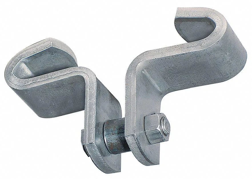 Galvanized steel split-style beam clamp with locknut