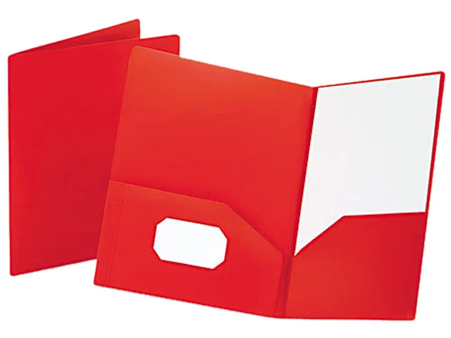 TOPS TOPS 57411 Poly Twin-Pocket Folder 11 x 8.5 100-Sheet Opaque Red — product photo