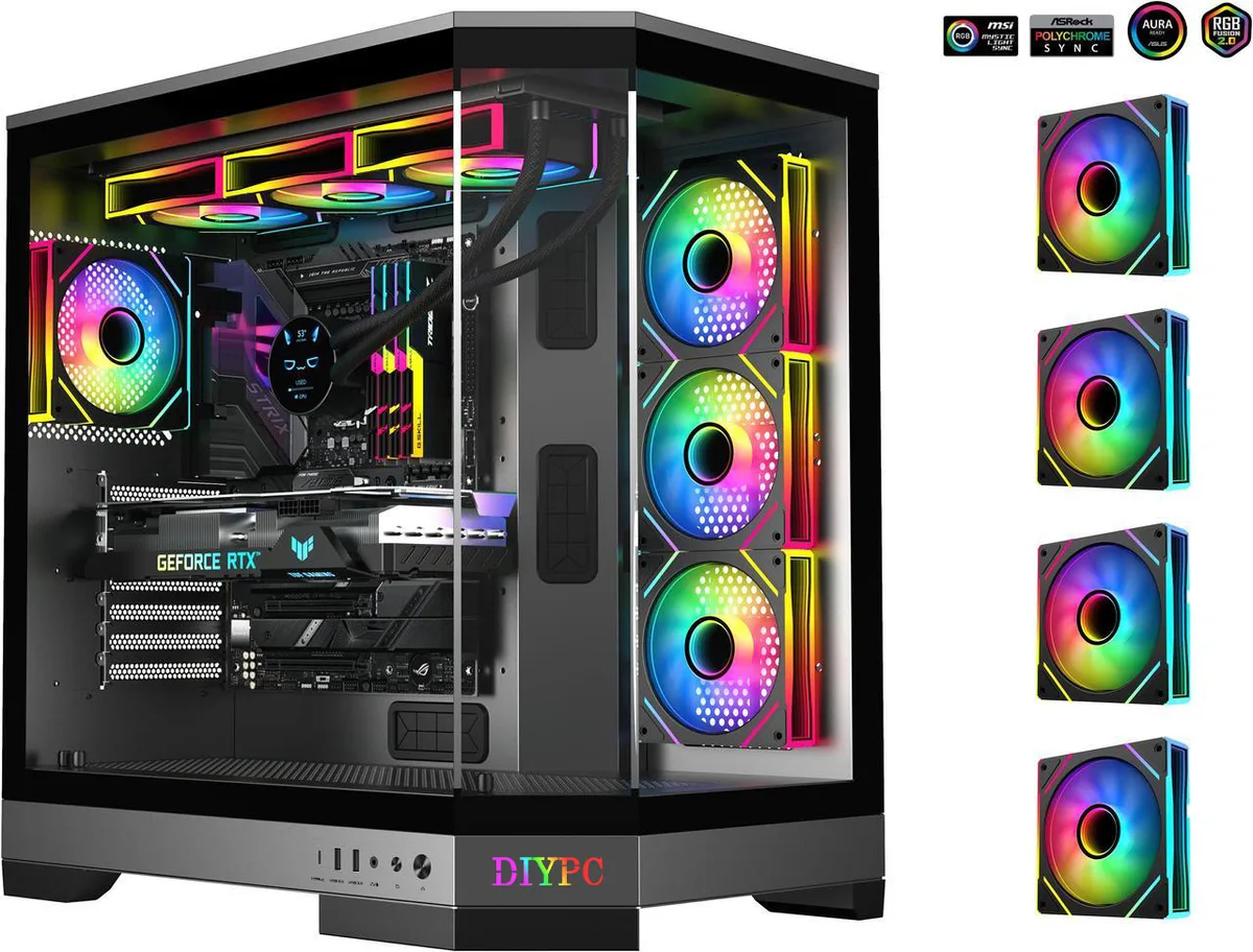 DIYPC DIYPC Vanguard-F1-BK ATX Full Tower PC Case — product photo