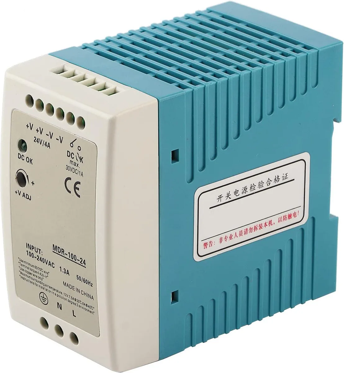 myVolts myVolts MDR-100-24 100W 24V DIN rail power supply — product photo