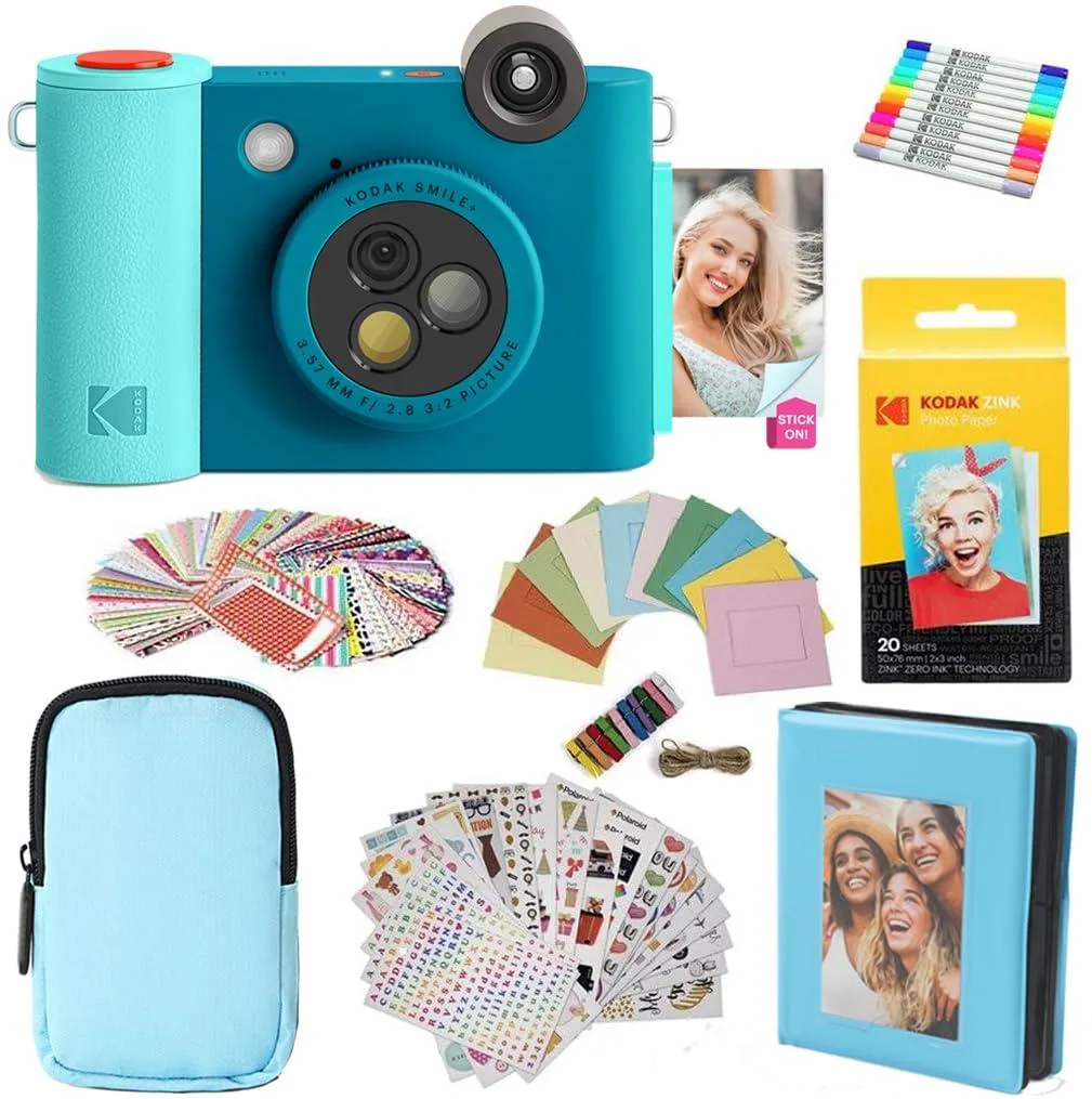 Kodak Kodak Smile+ 2-in-1 Instant Camera & Printer Bundle Blue — product photo