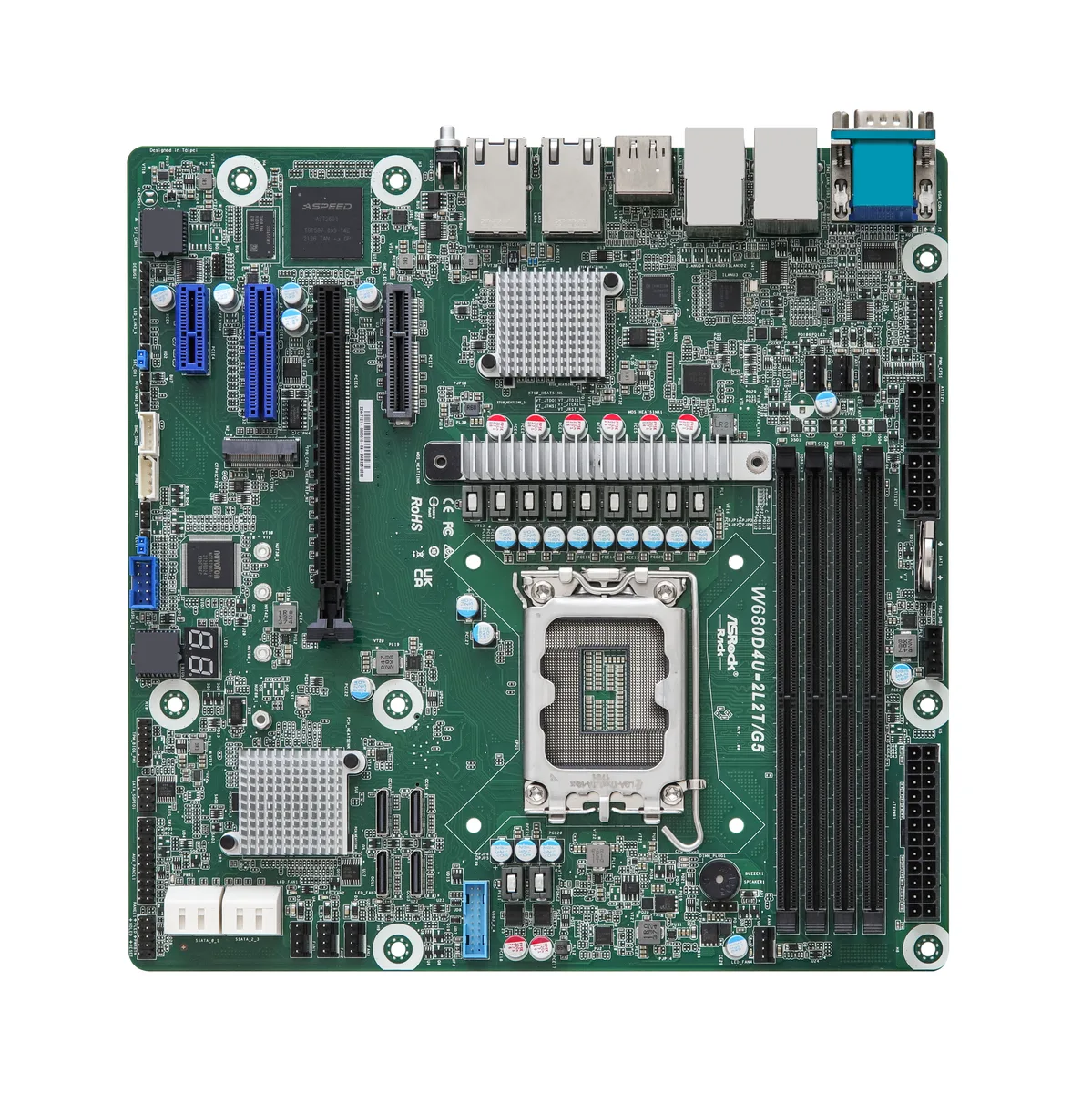 ASRock Rack ASRock Rack W680D4U-2L2T/G5 server motherboard — product photo
