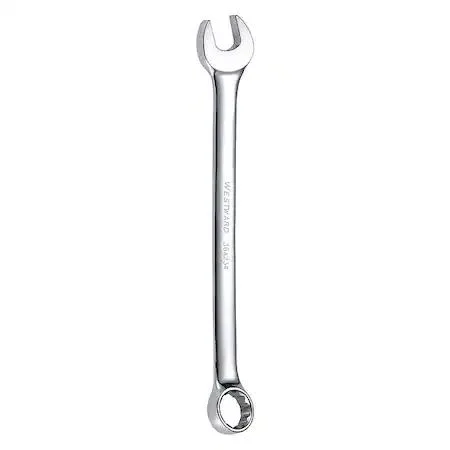 Chrome combination wrench 19 mm open and box ends 15 degree offset