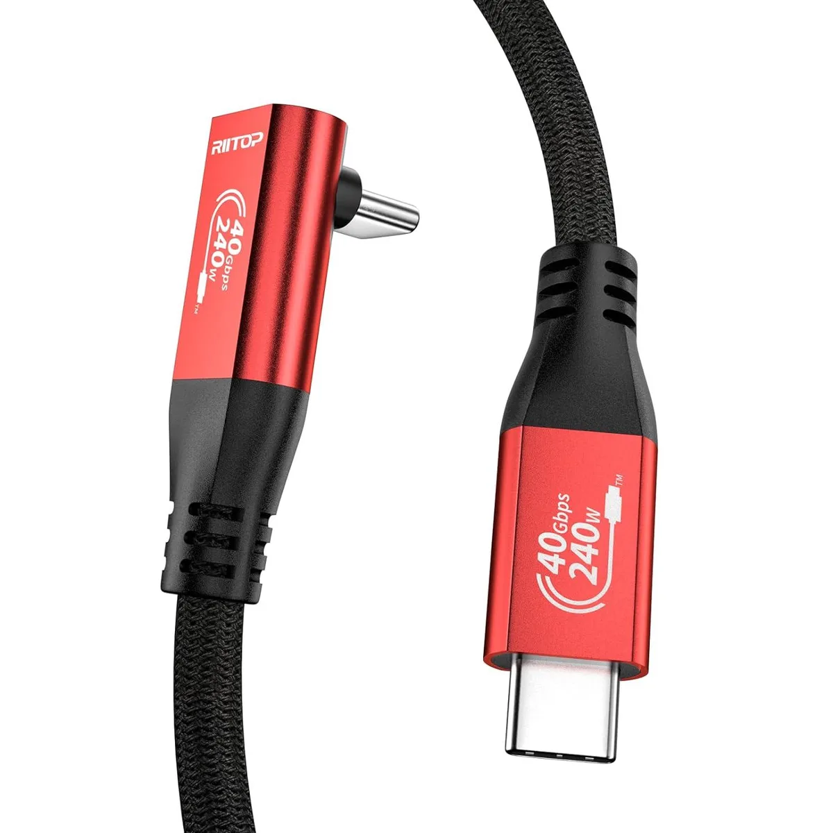 RIITOP RIITOP 240W USB4 Right-Angled USB C Cable 3.3FT — product photo