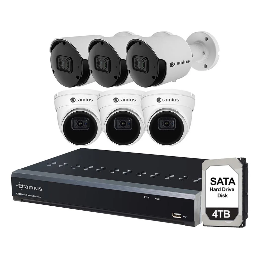 Camius Camius 6-Camera 8-Channel 4K PoE NVR Kit 4TB HDD — product photo