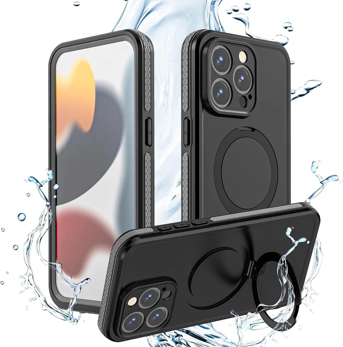 BONAEVER BONAEVER Waterproof Case iPhone 15 Pro Max 6.7 inch Black — product photo