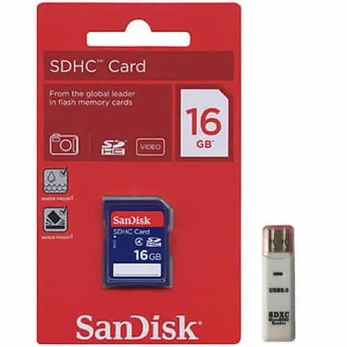 SanDisk SanDisk SDSDB-016G-B35 16GB SDHC Class 4 memory card — product photo