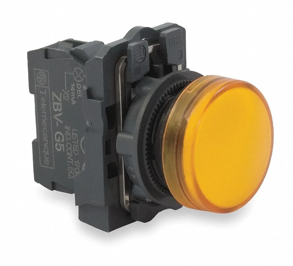 Schneider Electric Schneider Electric Pilot Light LED Yellow 22mm 110-120VAC — product photo