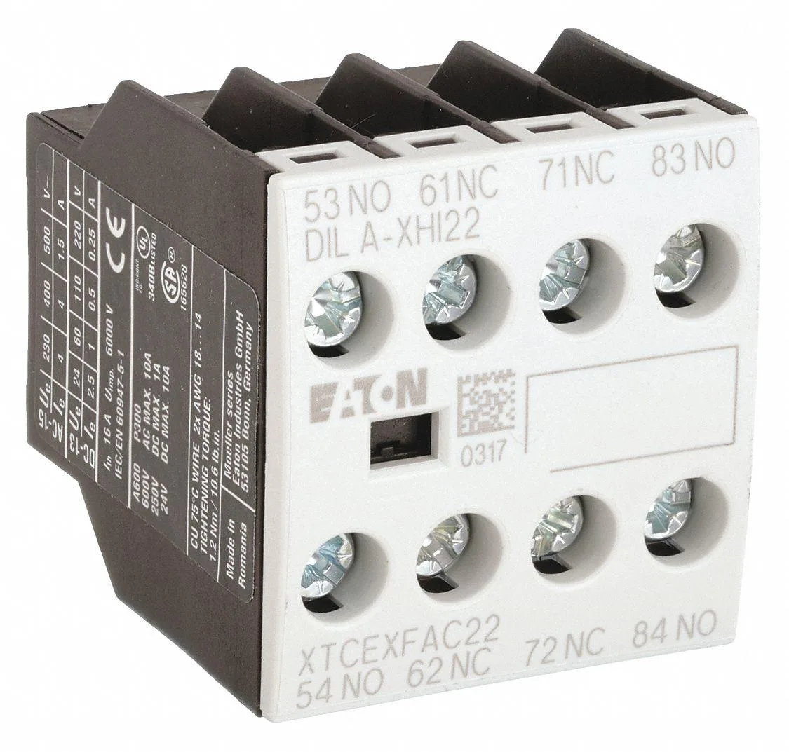 Eaton Eaton XTCEXFAC22 Front Auxiliary Contact 2NO/2NC 16A 500V AC — product photo