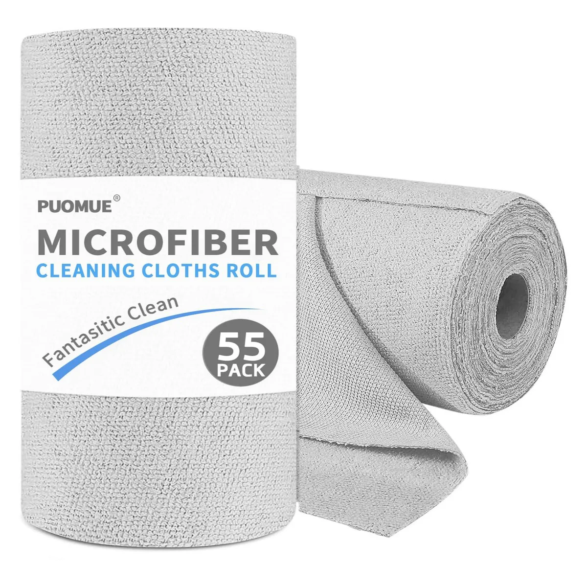  3M Microfiber Cleaning Cloth Roll Grey 55 Pack 11" x 9 — product photo