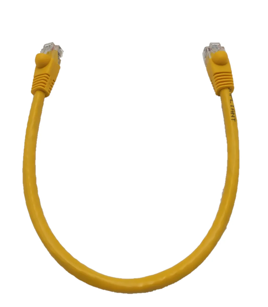 Micro Connectors Micro Connectors Cat6 UTP snagless patch cable 1 ft yellow 50-pack — product photo