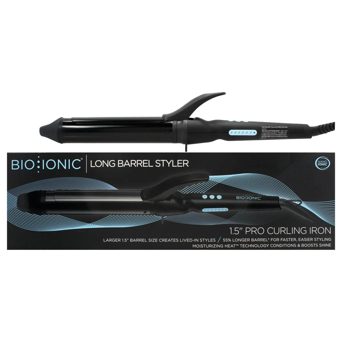Bio Ionic Bio Ionic Z-FGTST-CL-1.5 1.5" Curling Iron 430°F — product photo