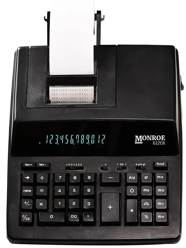 Monroe Systems for Business Monroe 6120X Black 12-Digit Printing Calculator — product photo