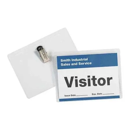 Partners Brand Partners Brand BH110 Badge Holders Clip-On Clear PK50 — product photo
