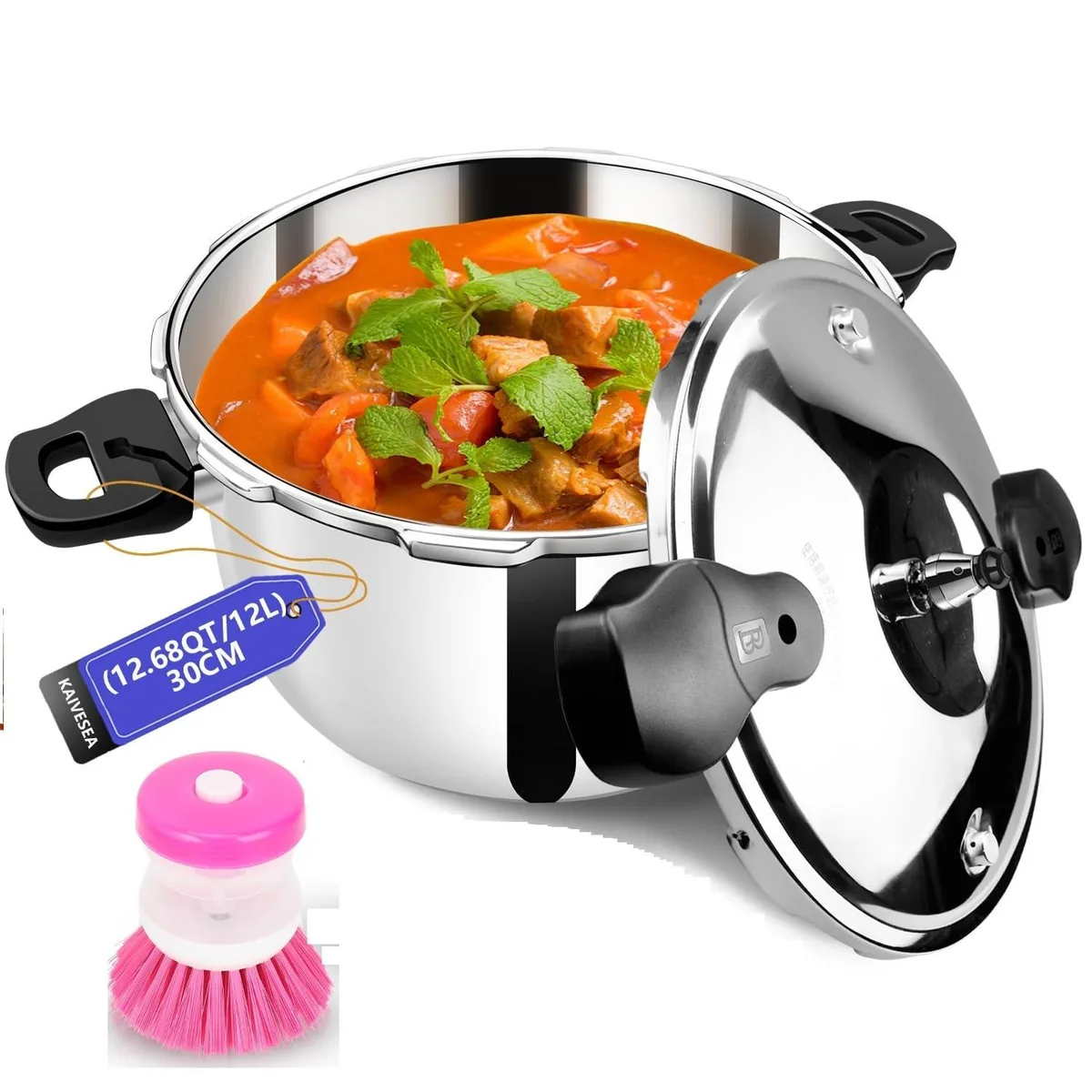  Peterboo 12.68 quart Stainless Steel Pressure Cooker Induction Compatible — product photo