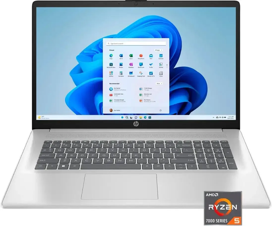 HP HP Laptop 17 17.3" FHD Ryzen 5 7430U 16GB 512GB Silver — product photo