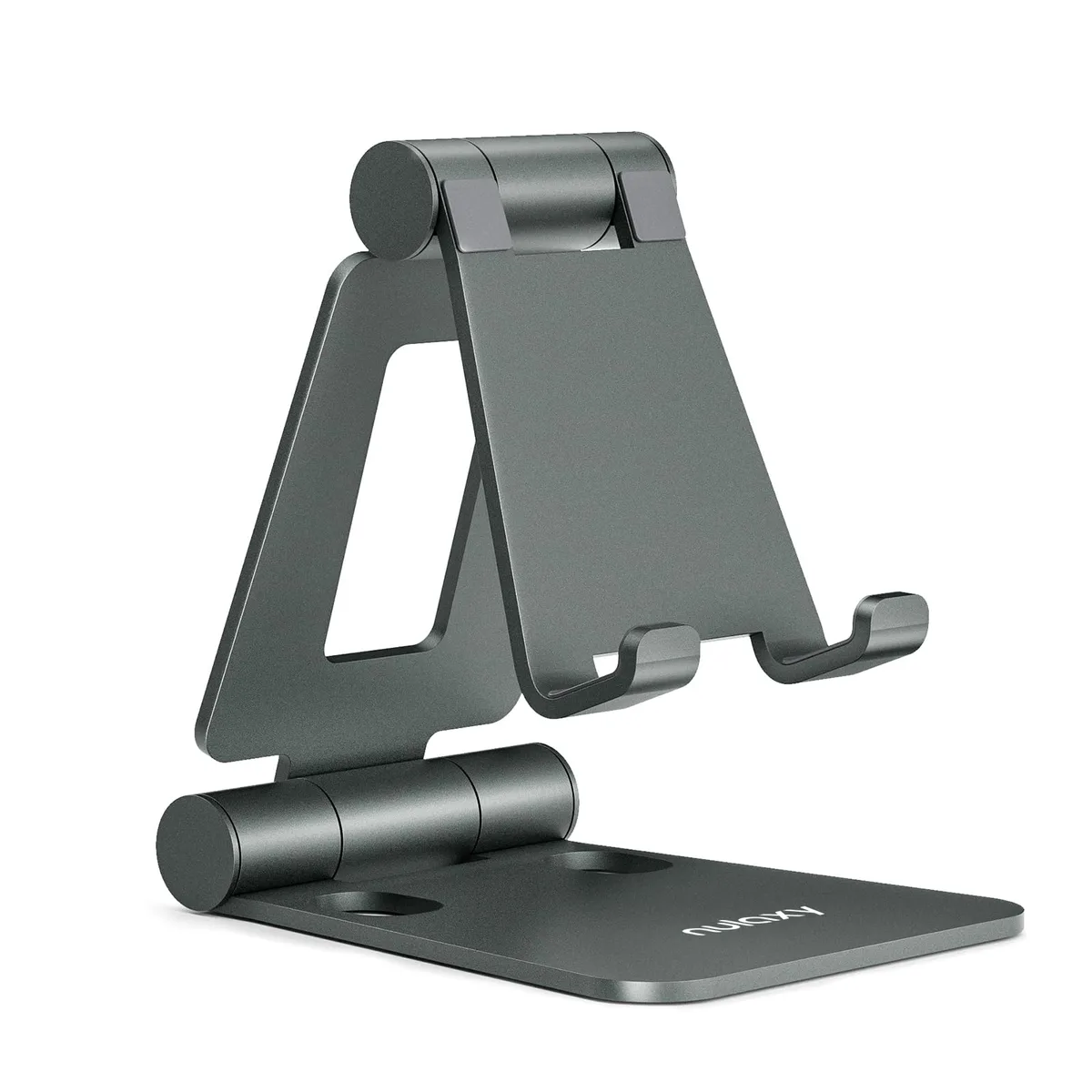 LAX A4 Full Aluminum Dual Folding Phone Stand Grey — product photo