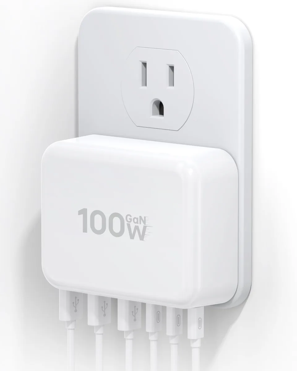 BOVICAS HNT-PC609 100W 6-Port USB Charger A-White — product photo