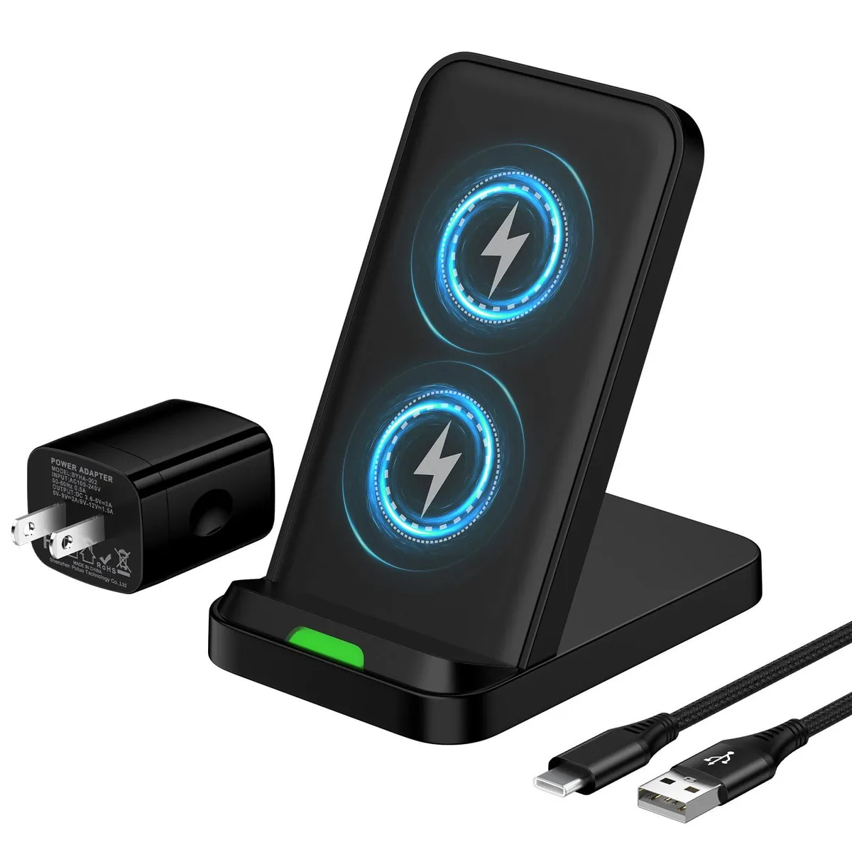  Sicodo BYHA-002 15W Wireless Charger Stand Black with 18W Adapter — product photo
