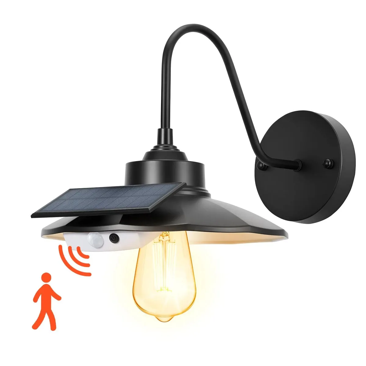 VEVOR VEVOR Solar Barn Light IP54 Black 13.78in 1.94lbs — product photo