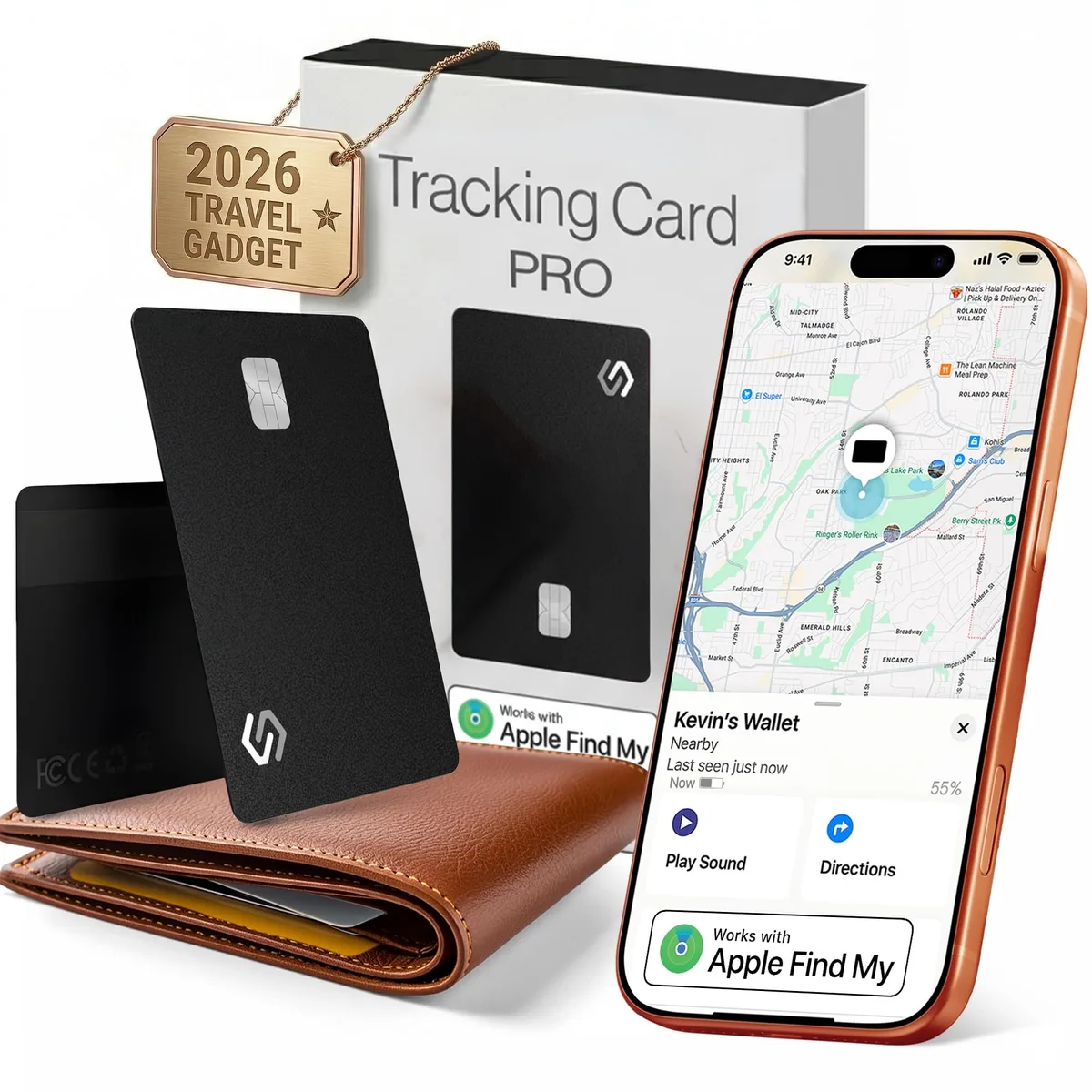 Spotminders PRO_1 Wallet Tracker 0.07in IP68 Wireless Charging — product photo