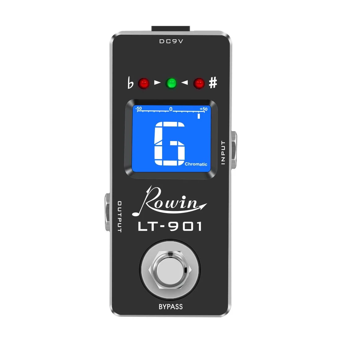 rowin Rowin LT-901 guitar pedal tuner ±1 cent true bypass — product photo