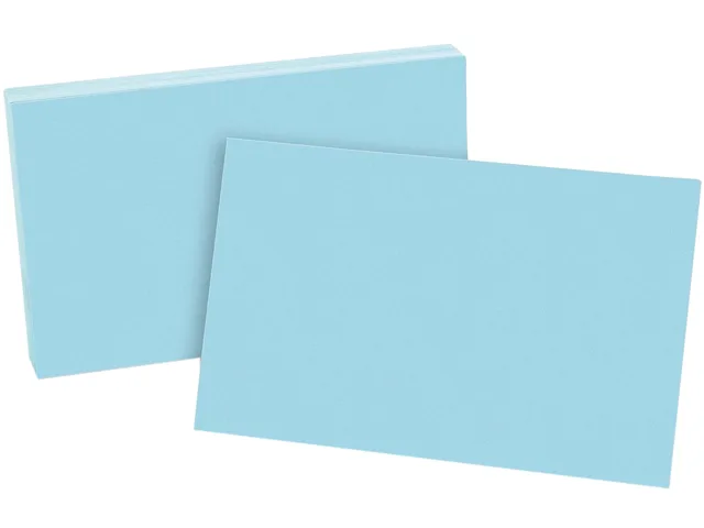 Oxford Oxford 7420 BLU Index Cards, 4" x 6", Blue, 100/Pack — product photo