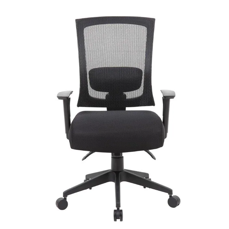 BOSS Office Products BOSS Office Products B6716-SS-BK office chair, mesh back, seat slider, 25×26×38 in, black — product photo
