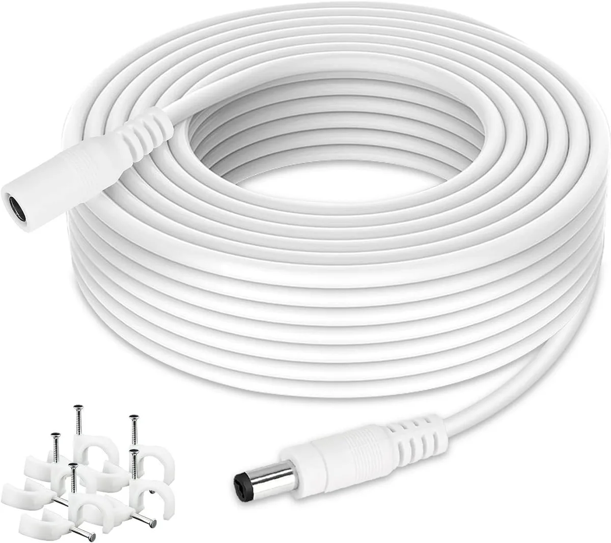 BFKK BFKK DC Power Extension Cable 33ft 2.1mm x 5.5mm White — product photo