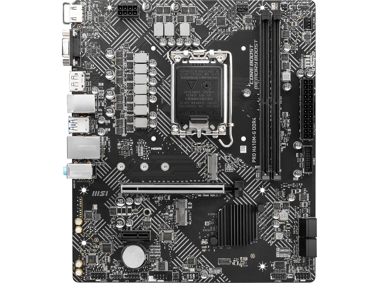 MSI MSI PRO H610M-G DDR4 Intel motherboard — product photo