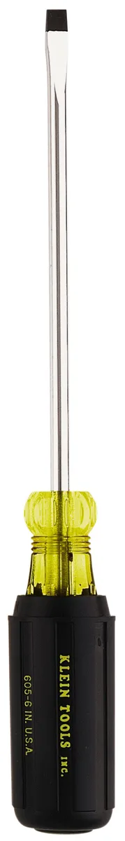 Klein Tools Klein Tools 605-6 1/4" Cabinet Tip 6" Round Shank Hand Screwdriver — product photo