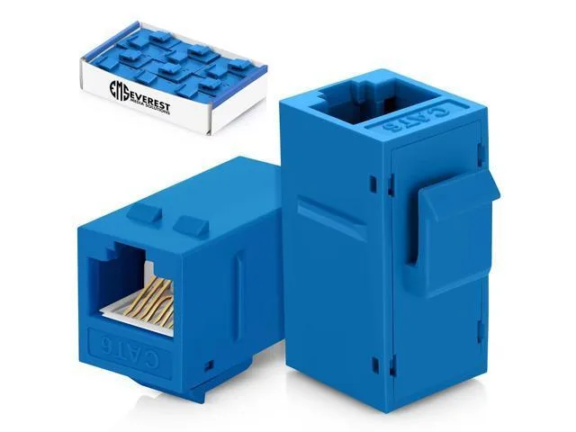LORDWORLD LORDWORLD RJ45 CAT6 Keystone Coupler Blue 12-Pack — product photo