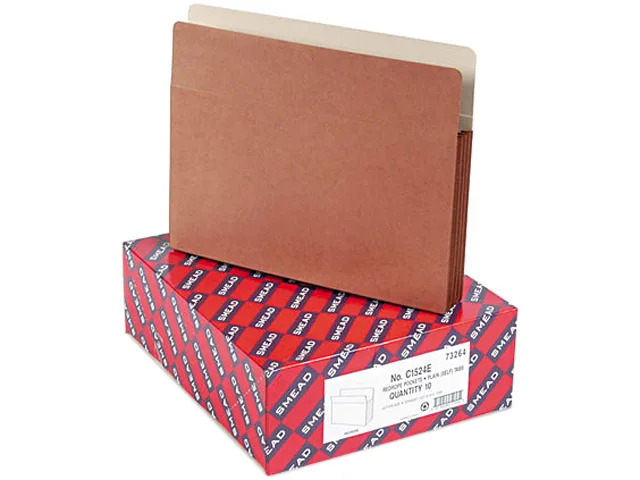 Smead Smead 73264 file folder 3.5 inch expansion straight tab letter 10 box — product photo