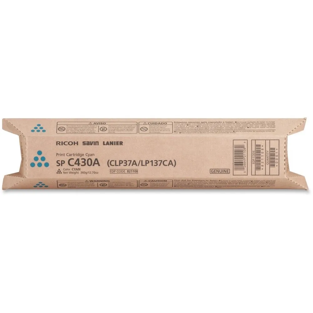 Ricoh Ricoh 821108 Cyan Toner Cartridge 21000 Pages — product photo